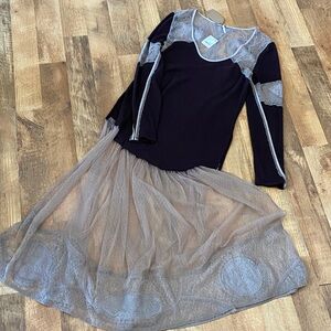 Free People Lace and Sheer Dress